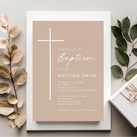 Baptism Invitation Card, Baptismal Invitation, Baptism Card, Baptism Ideas, Christening Invitation, Baptism Invitation, Christening Invitations Boy, Baptism Themes, Adult Baptism