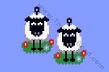 Beaded Sheep, Beaded Charms, Hama Beads Patterns, Bead Pattern, Beaded Animals, Perler Bead Patterns, Bead Patterns, Brick Stitch, Beading Tutorials