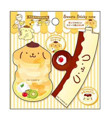 Sanrio Sweets Sticky Note "POM POM PURIN" | Export Japanese products to the world at wholesale prices - SUPER DELIVERY Pom Pom Purin Papercraft, Pom Pom Sanrio, Cute Papercraft, Kawaii Printables, Pom Purin, Pom Pom Purin, Pola Kotak, Food Kawaii, Sticker Printable