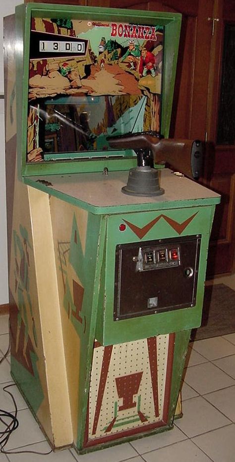 1970 Williams Bonanza coin operated gun arcade game Coin Machine, Childhood Memories 60's, Arcade Room, Vintage Arcade, Retro Arcade Games, Arcade Game Machines, Penny Arcade, Pinball Game, Pinball Machines