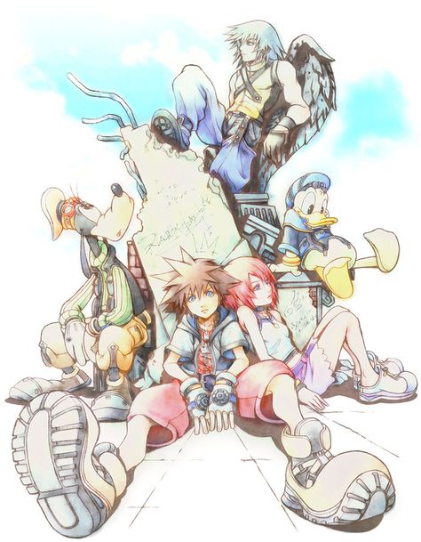 Final Mix Characters Art - Kingdom Hearts Art Gallery Hearts Video, Kingdom Hearts Hd, Roxas Kingdom Hearts, Kingdom Hearts Wallpaper, Disney Kingdom Hearts, Kingdom Hearts Fanart, Disney Kingdom, Sora Kingdom Hearts, Hd Wallpaper Android