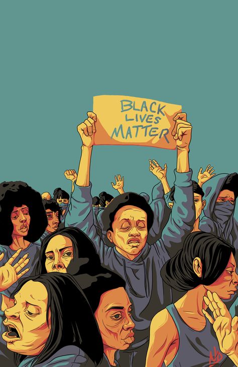 Protest Illustration Art, Student Protest Art, Protesters Art, Protesters Illustration, Protest Poster Design, Crowded Illustration, Protesting Illustration, Protests Art, Blm Painting