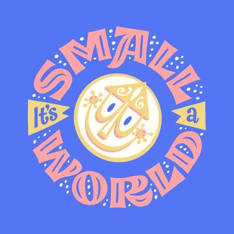 Its A Small World Tattoos, It’s A Small World Tattoo, Disney Small World, Its A Small World Aesthetic, Disney Graphic Design, Small World Disneyland, Castle Logo, Paris Drawing, Its A Small World