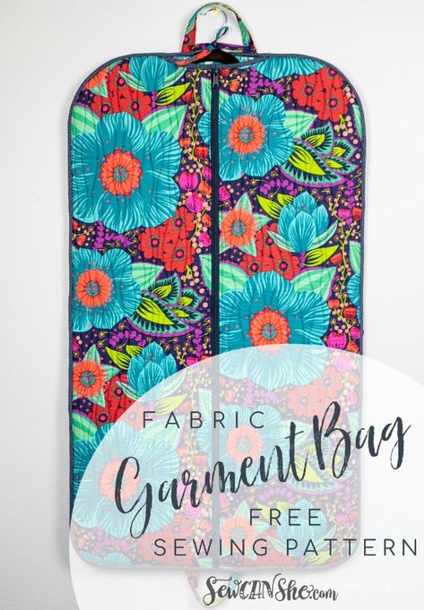 Garment Bag FREE sewing pattern - Sew Modern Bags Garmet Bag, Bags Sewing, Free Sewing Patterns, Free Sewing Pattern, Modern Bag, Sewing Tutorials Free, Cork Fabric, Travel Diy, Garment Bag