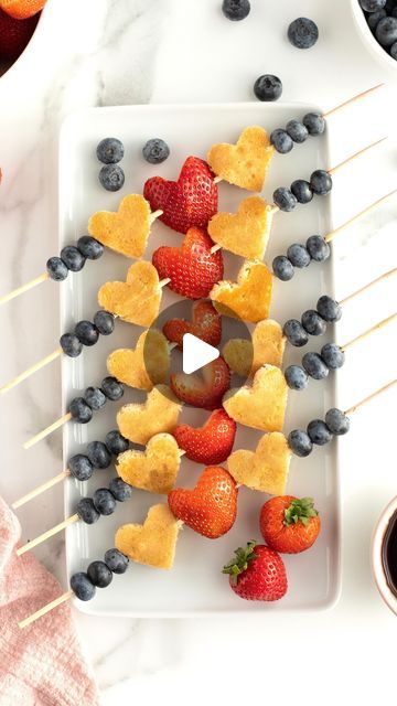 Maegan Brown ~ The BakerMama on Instagram: "Cupid’s Pancake Kabobs are an adorable idea for a special Valentine’s breakfast or party treat! 💘 Made with just three ingredients, they’re simple and so fun to serve with a side of syrup and love! 🥞🍓🫐

Comment “cupid” and I’ll DM you the how-to link! or tap the link in profile @thebakermama 🤗 #TheBakerMama

https://thebakermama.com/recipes/cupids-pancake-kabobs/

#pancakes #skewers #cupid #pancakekabob #fruitskewer #breakfast #valentinesday #valentinesdayrecipe #valentinesdaybreakfast #valentinesdayparty #breakfastideas" Pancake Decoration Ideas, Pancake Decoration, Pancake Kabobs, Pancake Skewers, Fruit Skewers, January 29, Three Ingredient, Valentine Special, Party Treats