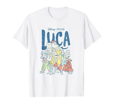 Solid colors: 100% Cotton; Heather Grey: 90% Cotton, 10% Polyester; All Other Heathers: 50% Cotton, 50% Polyester Imported Machine wash cold with like colors, dry low heat Officially Licensed Disney Pixar Luca Apparel 20PXLC00025A-001 Lightweight, Classic fit, Double-needle sleeve and bottom hem Trend Tshirts, Disney Luca, Italian Riviera, Disney Plus, Latest Trend, Boys Clothes Style, Kids Fashion Boy, Trending Tshirts, Logo T Shirt