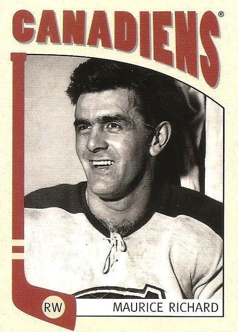 #37 Maurice (The Rocket) Richard Montreal Canadiens🏒 Maurice Richard, Minnesota North Stars, Quebec Nordiques, Player Card, Oakland California, Ice Dance, Hockey Cards, Colorado Rockies, Montreal Canadiens