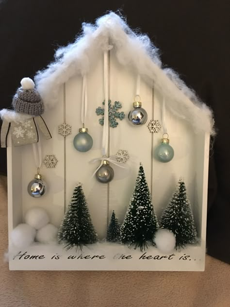 Diy Winter Crafts, Winter Diy Crafts, Christmas Shadow Boxes, Diy Winter, Christmas Crafts To Make, Handmade Christmas Crafts, Diy Christmas Decorations Easy, Xmas Diy, Holiday Crafts Christmas