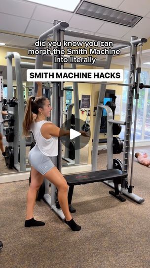 11K views · 1.3K reactions | To add onto yesterdays fitness mistakes video… is the fact that I used to think that the smith machine was only for people that didn’t know what they were doing at the gym and would be embarrassed to use it 😂😂 how silly is that!!! The smith machine is actually ELITE 🔥 

Here are 9 different exercises you can use the smith machine for:
- Pull ups
- Frog pumps
- Step ups 
- BSS set up 
- Leg press
- Calf raises
- Tricep dips 
- Hack squat 
- Hyperextension 

HOPE IT HELPS 🩷

 #onlinewomensfitnesscoach #onlinecoach #fitnesstips #fitnessmotivation #formtips #coreworkout #abs #smithmachineworkout #gymworkout #beginnergymtips | Julie Capozziello | Online Fitness Coach | juliexfit · Original audio Frog Pumps, Smith Machine Workout, Hack Squat, Step Ups, Online Fitness Coaching, Tricep Dips, Smith Machine, Gym Tips, Men’s Fitness