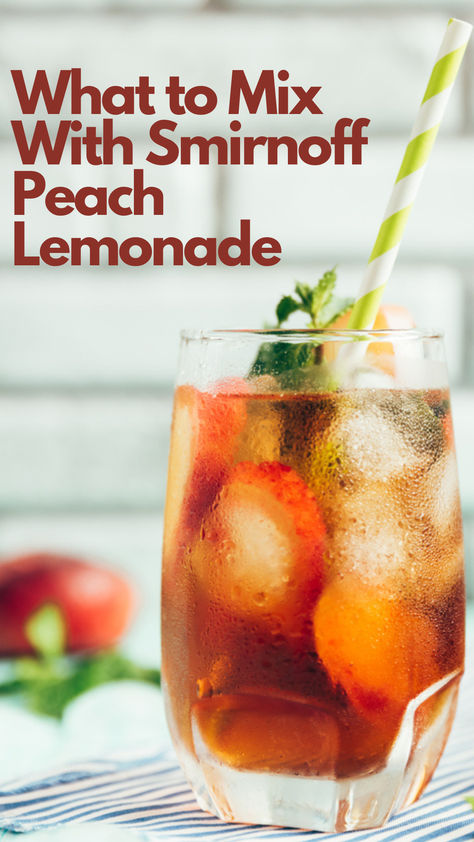 Smirnoff Peach Lemonade Peach Smirnoff Drinks, Peach Lemonade Smirnoff Drinks, Smirnoff Drinks, Ginger Ale Recipe, Best Drinks, Happy Drink, Smirnoff Vodka, Peach Lemonade, Vodka Recipes