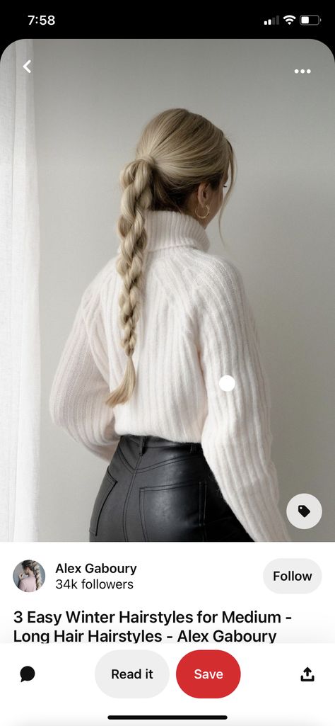 Turtle Neck Hairstyles, Easy Winter Hairstyles, Hairstyles For Fall, Medium Long Hair, Dress Hairstyles, Winter Hairstyles, Turtle Neck Dress, Fall And Winter, Fall Hair