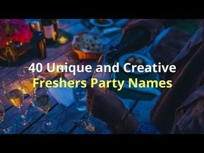 Freshers Day Names, Unique Names For Freshers Party, Freshers Party Name Ideas, Freshers Day, Freshers Party, English Day, Catchy Names, Short Names, Hindi Words