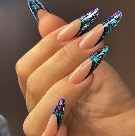 Black Color Nails, Nail Painting Tips, Elite Nails, Fiberglass Nails, Secret Nails, Organic Nails, Stylish Nails Designs, Pointed Nails, Colored Acrylic Nails