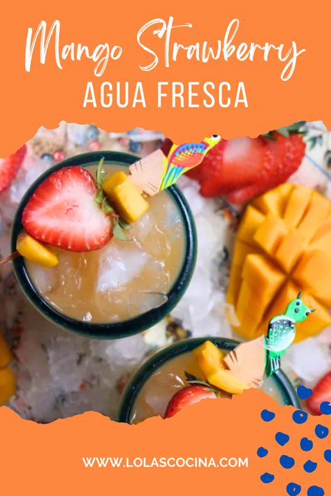 Agua Fresca Pineapple, Mango Agua Fresca Recipe, Agua Fresca Strawberry, Cucumber Pineapple Agua Fresca, Pineapple Mango Agua Fresca, Dried Hibiscus Flowers, Tea Drink Recipes, Agua Fresca, Water Recipes