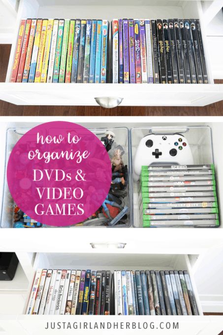 Organize Dvds, Space Games For Kids, Abby Lawson, Video Game Organization, Dvd Organization, Home Organisation Tips, Boho Dorm Room, Ikea Crafts, Study Buddy