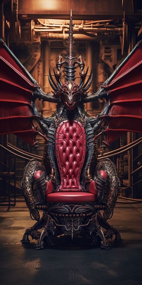 Gothic Victorian Home Decor, Dragon Chair, 2022 Ford Mustang, Steampunk Furniture, Game Trailer, Fantasy Furniture, Dragon Artwork Fantasy, Gothic Furniture, Dark Home Decor