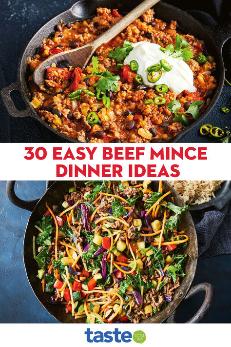 Dinner With Minced Meat, Asian Minced Beef Recipes, Healthy Minced Beef Recipes, Beef Mince Recipes Dinners, Mince Dinner Ideas, Mince Beef Recipes, Beef Mince Recipes, Minced Beef Recipes Easy, Spicy Taco Seasoning