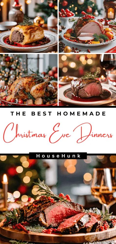 57 Christmas Eve Dinner Ideas, Elegant Christmas Dinner Party Menu Ideas, Christmas Day Food Ideas Lunch, Holiday Meats Christmas Dinners, Xmas Roast Dinner, Christmas Meal For Two, Christmas Dinner Large Crowd, Easy Elegant Christmas Dinner, 5 Course Meal Menu Ideas Christmas