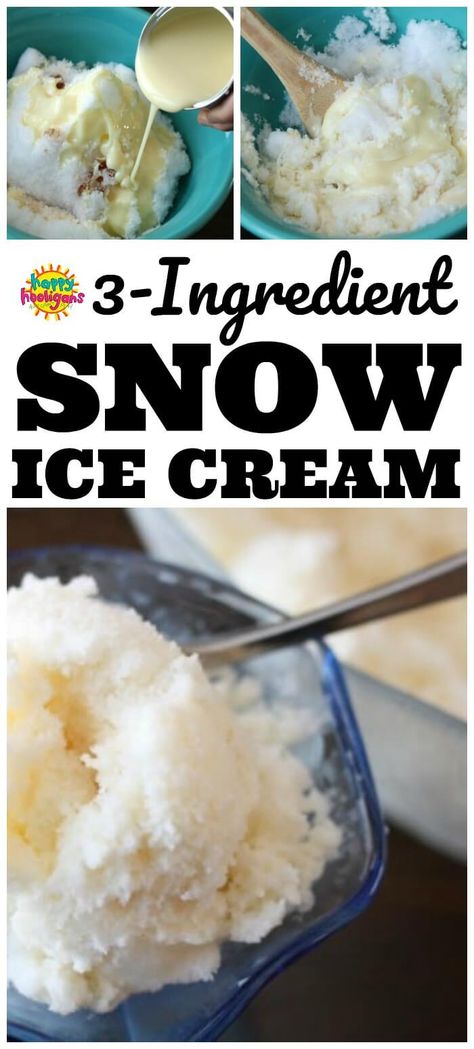 Easy Snow Ice Cream Recipe: Making Snow Ice Cream, also known as Snow Cream is a classic childhood activity that every kid should try. It's easy to make with 3 ingredients: fresh snow, vanilla and condensed milk. #HappyHooligans #SnowCream #SnowIceCream #Recipes #WinterActivities #SnowActivities #KidsActivities #WinterFun #DaycareFun #PreschoolFun Snow Ice Cream Recipe, Snowcream Recipe, Snow Ice Cream, Snow Castle, Making Snow, Snow Cream, Castle Aesthetic, Healthy Food Facts, Snow Ice