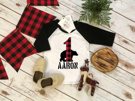 First Birthday Shirt, Lumberjack Birthday, Baby Boy Birthday shirt, Personalized Birthday Boy, Lumberjack Party Lumberjack Theme, Boy Birthday Shirt, Birthday Baby Boy, Lumber Jack, Farm Themed Party, Lumberjack Birthday, Plaid Party, Lumberjack Party, Boy Design