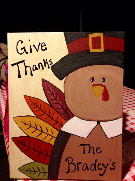 Thanksgiving Turkey Thanksgiving Paintings On Canvas Easy, Thanksgiving Painting Ideas, Thanksgiving Paintings, Thanksgiving Painting, Turkey Painting, Fall Canvas Painting, Holiday Canvas, Christmas Paintings On Canvas, Fall Canvas