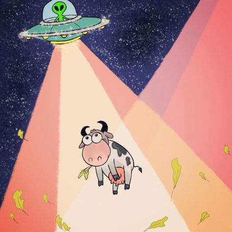 Alien
UFO
Cow Cow Getting Abducted Drawing, Cow Abduction Drawing, Cow Abduction Tattoo, Ufo Cow Tattoo, Cow Animation, Cow Abduction, Spaceship Drawing, Kawaii Pets, Cheese Art