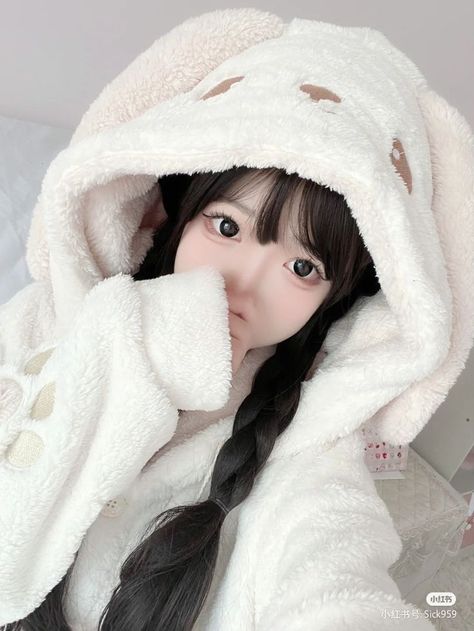 follow me 🧸ྀི Soft Core Outfits, Japanese Kawaii Fashion, Barbie Bridal, Bunny Hoodie, Pretty Pink Princess, Cute Sleepwear, Kawaii Hairstyles, Cute Photography, Braided Hair