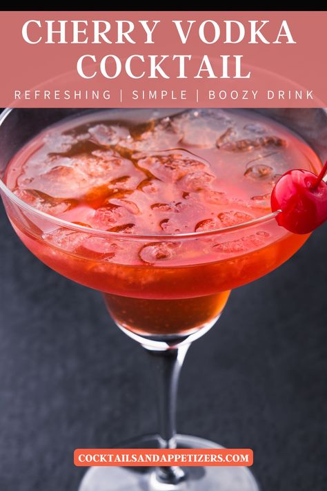 This Cherry Vodka cocktail combines Simply Limeade with cherry limeade vodka. Add grenadine and then garnish with a maraschino cherry. It's a fun, sour and tangy vodka cocktail. Great red cocktail for spring drinks, pool party drinks or for game day vodka drinks. Cherry Limeade Vodka, Cherry Vodka Drinks, Simply Limeade, Classic Vodka Cocktails, Spring Drinks, Pool Party Drinks, Spring Drink, Cherry Vodka, Fall Cocktail