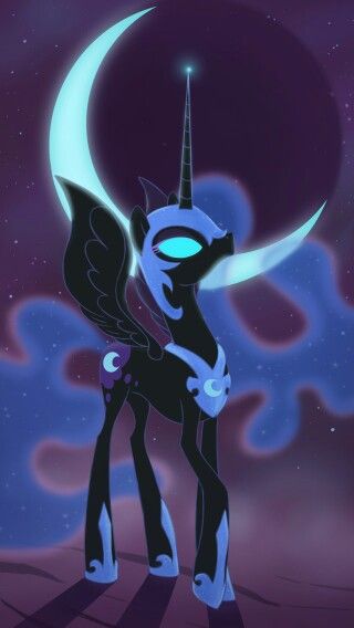 Nightmare moon<3 Nightmare Moon, The Moon, Moon, White, Black