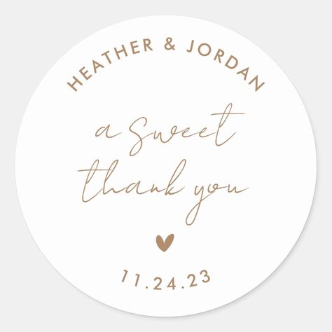 Thank You Stickers, Round Stickers, Gold Wedding, Sticker Labels, Save The Date, Wedding Stationery, Note Pad, Valentine Day Gifts, Thank You Cards