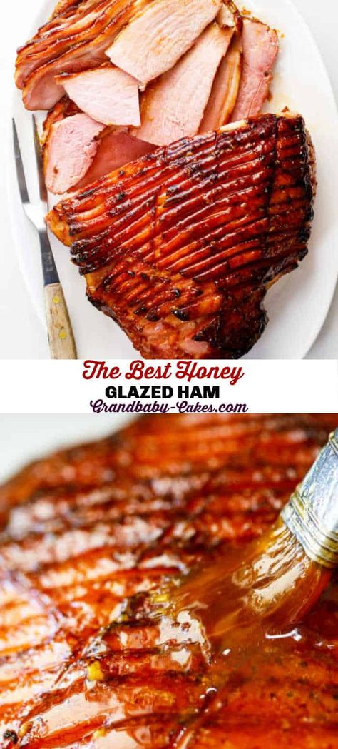 Already Cooked Ham Recipes, Easy Honey Baked Ham Recipe, Spiral Ham Glaze Brown Sugar Honey Baked, Best Boneless Ham Recipe, Ham Glaze Recipe Easy Pineapple, Cooked Ham Recipes, Sweet Baked Ham, Moist Ham, Easter Ham Recipes