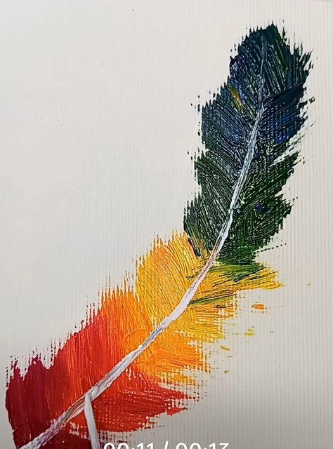 Easy feather painting Feathers Painting, Painting Easy, Feather Painting, Colorful Feathers, To Draw, Feathers, Drawings, Color