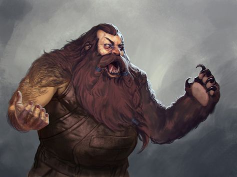 By marktarrisse Bear Shifter Dnd, Half Bear Half Human, Dire Bear, Half Giant, Human Paladin, Bear Shifter, Dragon Age Rpg, Project Red, More To Come