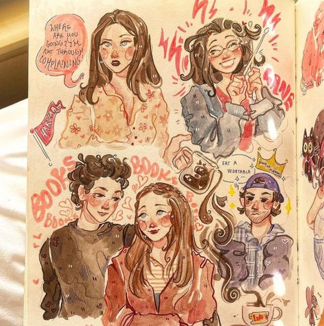 Ella Doodles, People Character, Sketchbook Spread, Art Goals, Sketchbook Inspo, Posca Art, Sketchbook Art Journal, Art Things, Sketchbook Ideas