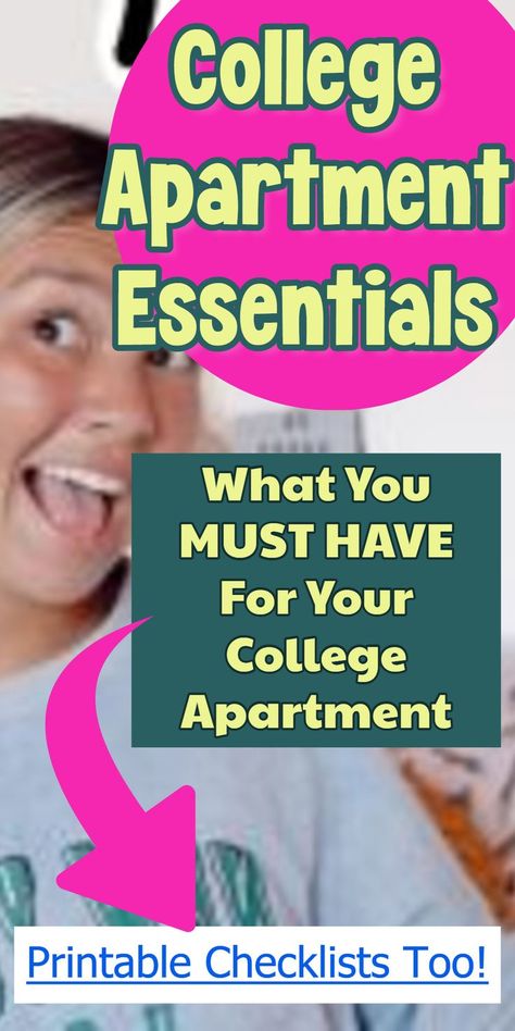 Apartment List Of Needs, College Apartment Necessities, 1st Apartment Checklist, College Apartment Needs, Small Apartment Essentials, College Apartment Essentials, College Apartment Checklist, Apartment Essentials List, College Apartment Kitchen