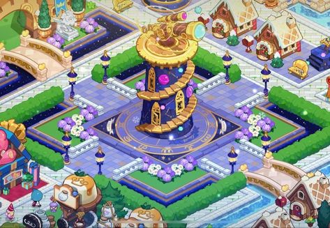 Cookie Run Kingdom Starry Night Layout, Cookie Run Kingdom Layout Galaxy, Cookie Kingdom Wallpaper, Kingdom City Cookie Run, Cookie Run Entrance Ideas, Cookie Run Kingdom Layout Ideas Cute, Cookierun Kingdom Design, Cookie Rin Kingdom Ideas, Cookie Run Kingdom Village Ideas