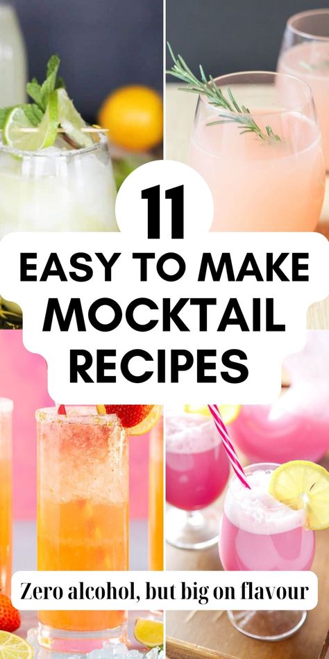 Alcohol Free Cocktails, Virgin Cocktails, Easy Mocktail Recipes, Virgin Drinks, Festival Foods, Alcohol Free Drinks, Mocktail Recipes, Best Alcohol, Dry January