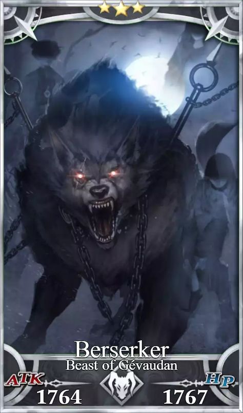 [FGO Sprite Edit] The Terrible Beast of Gévaudan - Imgur Evil Wolf, Fenrir Tattoo, Viking Metal, Fantasy Wolf, Werewolf Art, Vampires And Werewolves, Big Bad Wolf, Bad Wolf, Mythological Creatures