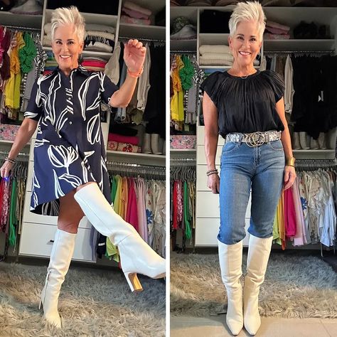 FALL 2024 BOOT TRENDS | THE ONE PAIR YOU NEED - Chic Over 50 Fall Boot Trend, Cowboy Boot Outfits, Boot Outfits, Chic Over 50, Fall Wardrobe Essentials, Midlife Women, Slouchy Style, Middle Aged Women, Trending Boots