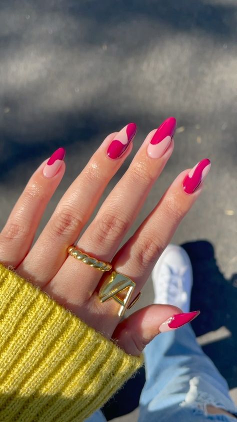 Color Block Nails Designs, Nails Designs 2024, Nude Nails Short, Jennifer Nails, Summer Nails Inspiration, Midnight Train, June Nails, Summer Nail Ideas, Minimal Nails Art