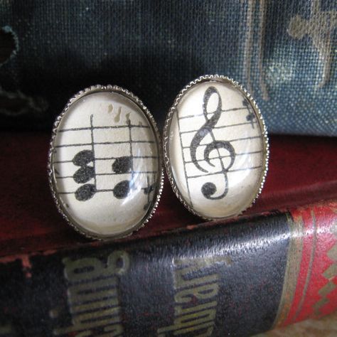 Music Earrings, Piano Teacher Gift, Music To My Ears, Gift For Musician, Music Crafts, Piano Teacher, Musical Art, Vintage Sheet Music, Musical Notes