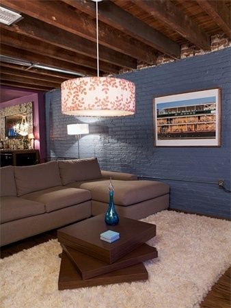 "Finishing a Basement on a Budget" - I would love to do this to my basement -- put down laminate "wood" floors or put epoxy on the concrete floors, paint the co… Basement Rooms, Design Seed, Decorating Rooms, Theater Rooms, Basement Playroom, Basement Reno, Basement Inspiration, Egress Window, Diy Basement