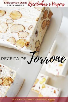 Receita de Torrone (nougat) #Receitas #nougat #torrone African Buffet, Moldovan Food, Italian Treats, Homemade Marshmallow Recipe, Italian Recipes Dessert, To Try, Recipes With Marshmallows, Homemade Marshmallows, Bakery Desserts