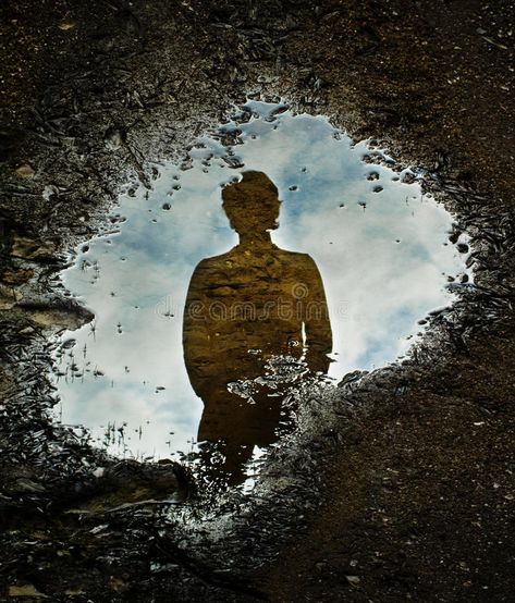 Silhouette and puddle. Through the Looking Glass, reflection on a water puddle , #Sponsored, #puddle, #Silhouette, #Glass, #water, #reflection #ad Water Puddle, Chihiro Y Haku, Reflection Photos, Healing Waters, Water Reflections, Water Photography, Going On Holiday, Through The Looking Glass, Good Enough