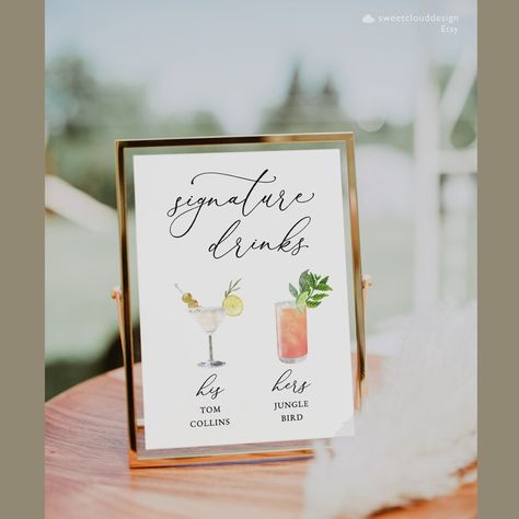 Wedding Bar Menu Template, Cocktail Images, Wedding Bar Menu Sign, Signature Drink Sign, Cocktail Sign, Drinks Sign, Signature Cocktail Sign, Bar Image, Bar Menu Wedding