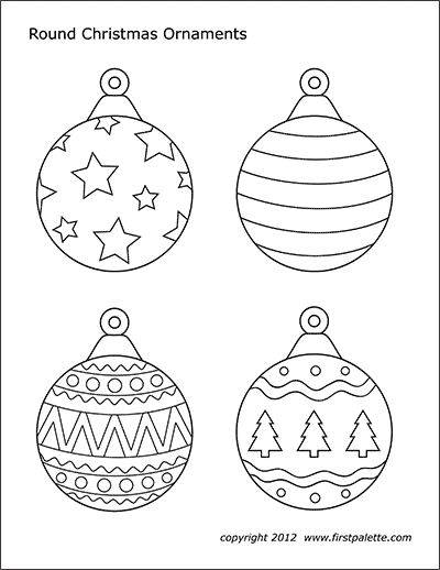 Preschool Christmas Ornaments, Christmas Ornament Coloring Page, Printable Christmas Ornaments, Christmas Ornament Template, Printable Christmas Coloring Pages, Christmas Tree Coloring Page, Ornament Template, Preschool Christmas, Free Christmas Printables