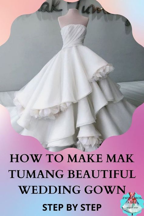 Ball Gown Pattern Sewing Free, Princess Dress Sewing Pattern, Wedding Gown Cuts, Dress Pattern Making, Mak Tumang, Doll Dress Sewing, Secret Elopement, Wedding Gown Patterns, Princess Dress Patterns