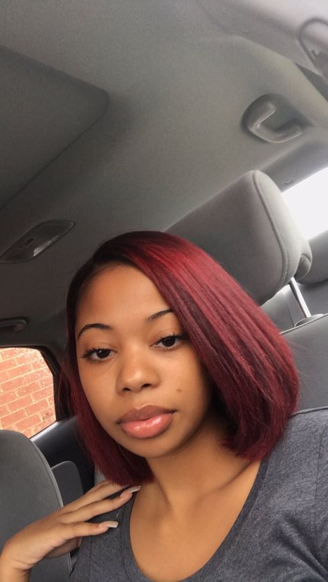 Check out @imanityee ❤️ Red Bob, Dyed Natural Hair, Hair Laid, Straight Human Hair, Weave Hairstyles, Wavy Hair, Hair Looks, Bob Hairstyles, Hair Trends