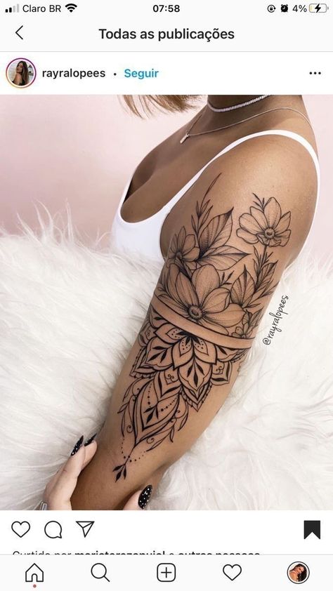 Tattoos For Women Hip, Women Hip Tattoos, Mandala Tattoo Sleeve Women, Mandala Arm Tattoos, Half Sleeve Tattoos Forearm, Hip Tattoos, Feminine Tattoo Sleeves, Tattoos For Women Half Sleeve, Hip Tattoos Women