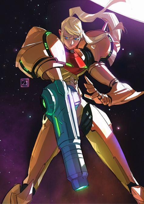 Metroid Samus, Super Metroid, Metroid Prime, Santa Art, Samus Aran, Nintendo Art, Art Trade, Metroid, Video Game Characters